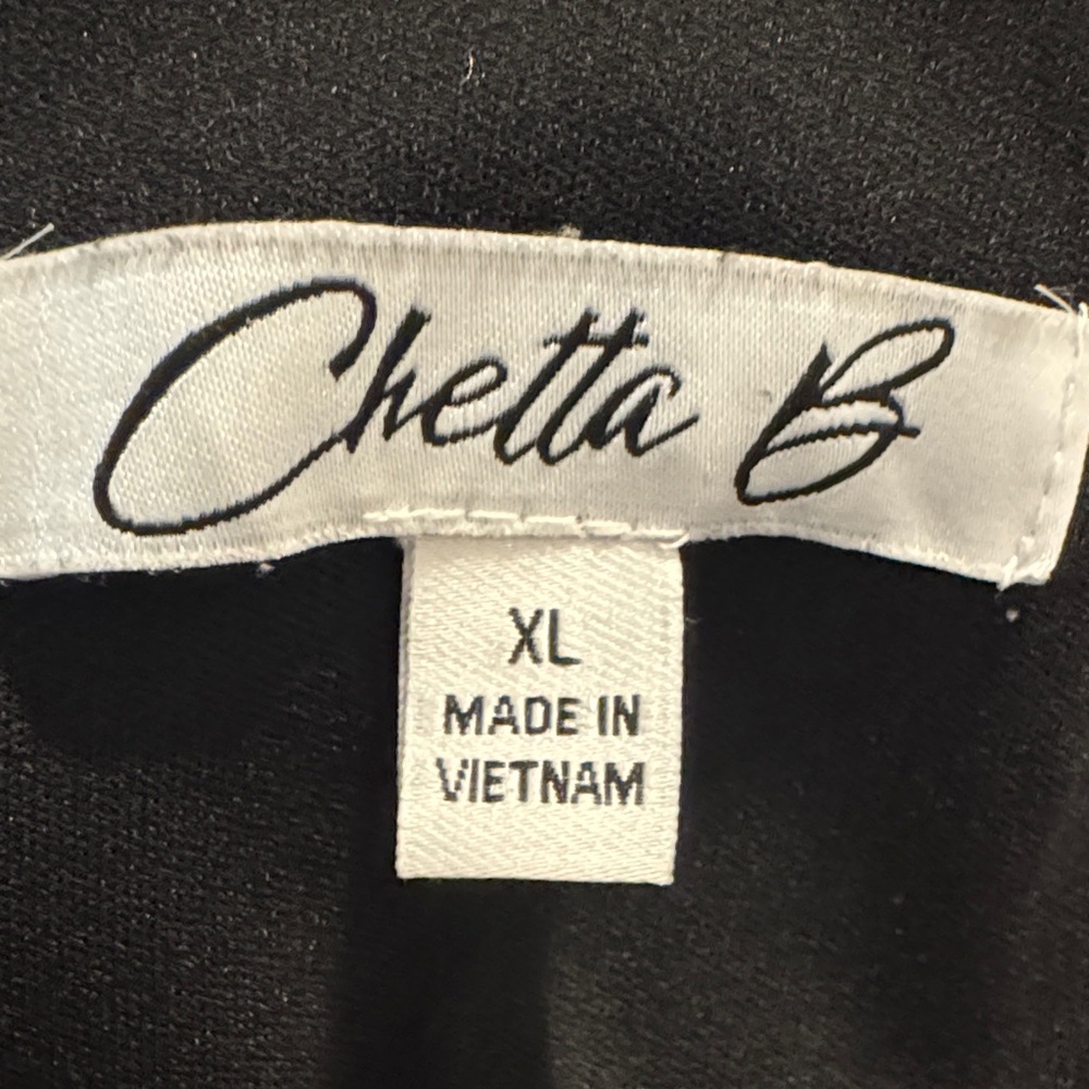 Chetta B Black Maxi Dress with Red Floral Print - Picture 8 of 9